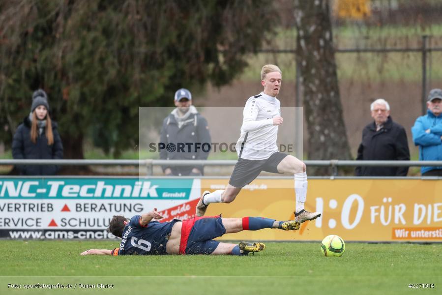 Maximilian Strick, Florian Sauer, 01.12.2019, Kreisliga Würzburg, SG Hettstadt, TSV Karlburg II - Bild-ID: 2271014