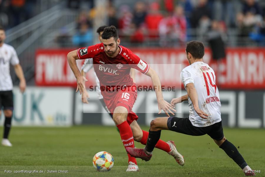 Steffen Lang, Luca Pfeiffer, FLYERALARM Arena, 07.12.2019, 3. Liga, FC Viktoria Köln, FC Würzburger Kickers - Bild-ID: 2271148
