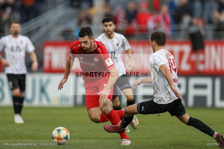 Steffen Lang, Luca Pfeiffer, FLYERALARM Arena, 07.12.2019, 3. Liga, FC Viktoria Köln, FC Würzburger Kickers - Bild-ID: 2271149