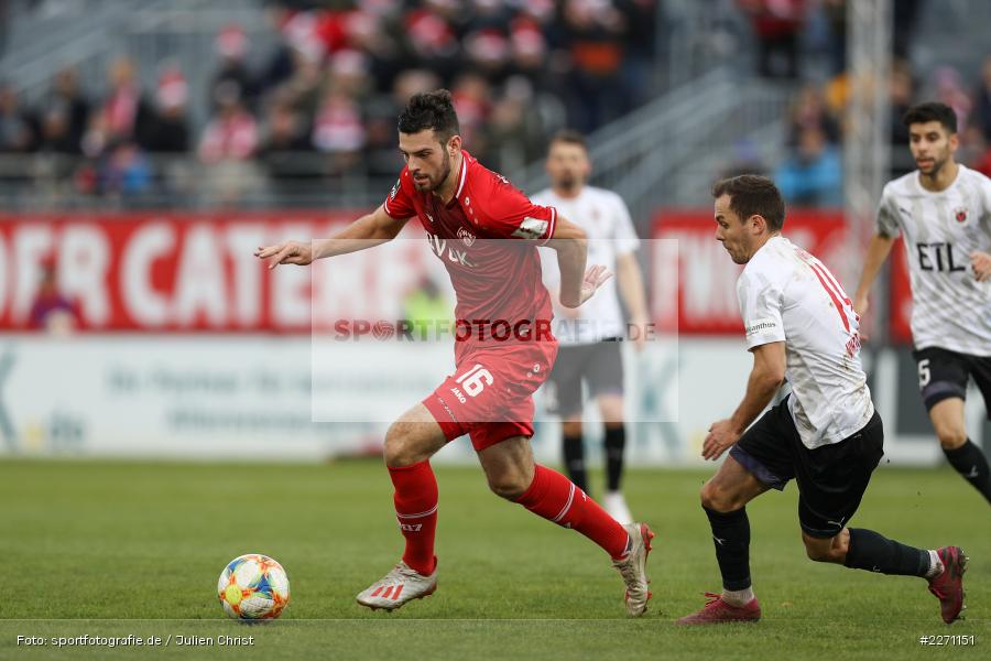 Steffen Lang, Luca Pfeiffer, FLYERALARM Arena, 07.12.2019, 3. Liga, FC Viktoria Köln, FC Würzburger Kickers - Bild-ID: 2271151