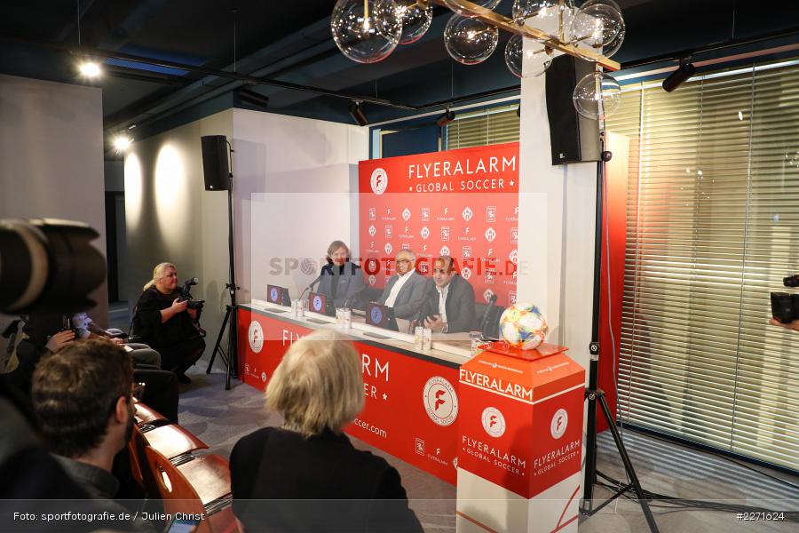 Daniel Sauer, Thorsten Fischer, Felix Magath, 20.01.2020, FLYERALARM Würzburg, Pressekonferenz FLYERALARM Global Soccer - Bild-ID: 2271624
