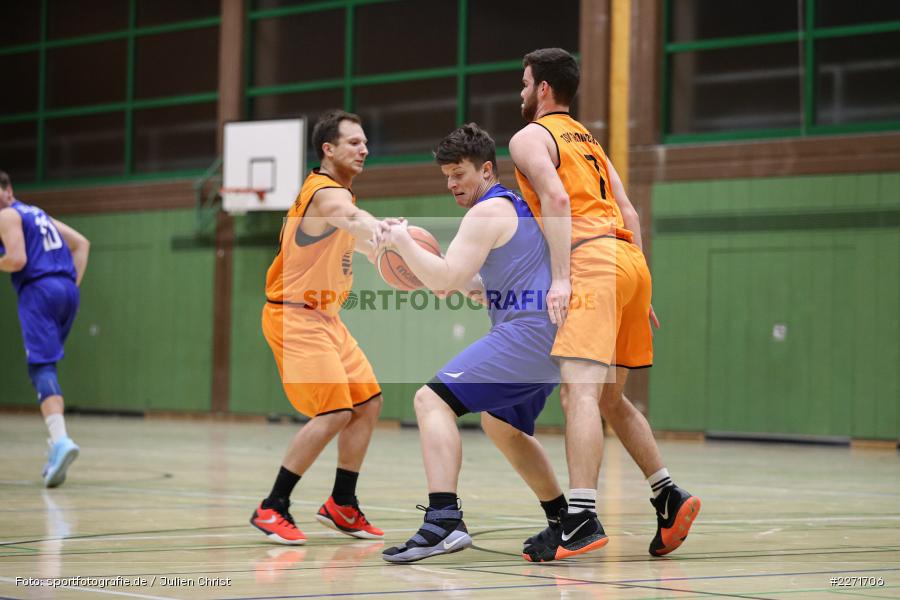 Patrick Gläser, Thomas Wolf, Michael Fischer, Basketball, Bezirksoberliga Ufr, 25.01.2020, TSV Grombühl 2, TSV Karlstadt - Bild-ID: 2271706