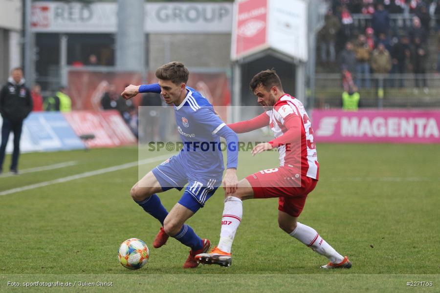 Robert Herrmann, Lucas Hufnagel, FLYERALARM Arena, Wuerzburg, 25.01.2020, DFB, sport, action, Fussball, 3. Liga, SpVgg Unterhaching, FC Wuerzburger Kickers - Bild-ID: 2271763