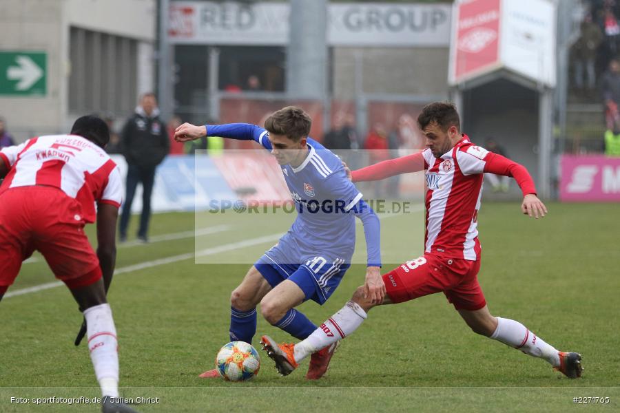 Robert Herrmann, Lucas Hufnagel, FLYERALARM Arena, Wuerzburg, 25.01.2020, DFB, sport, action, Fussball, 3. Liga, SpVgg Unterhaching, FC Wuerzburger Kickers - Bild-ID: 2271765