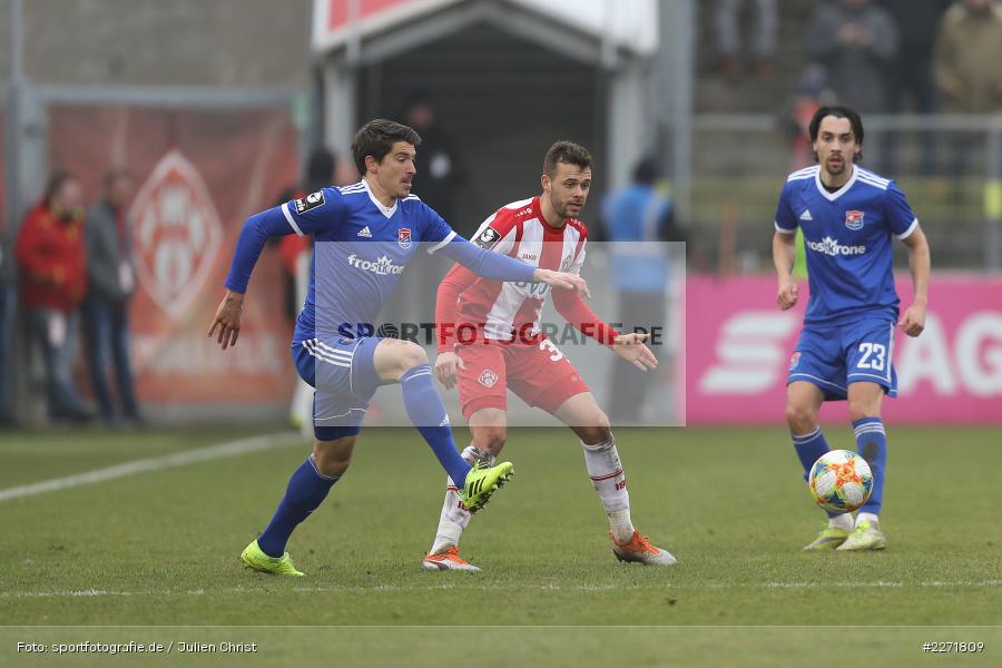 Robert Herrmann, Jim-Patrick Mueller, FLYERALARM Arena, Wuerzburg, 25.01.2020, DFB, sport, action, Fussball, 3. Liga, SpVgg Unterhaching, FC Wuerzburger Kickers - Bild-ID: 2271809