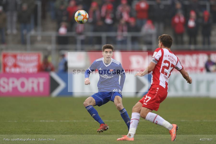 Lucas Hufnagel, Sebastian Schuppan, FLYERALARM Arena, Wuerzburg, 25.01.2020, DFB, sport, action, Fussball, 3. Liga, SpVgg Unterhaching, FC Wuerzburger Kickers - Bild-ID: 2271821