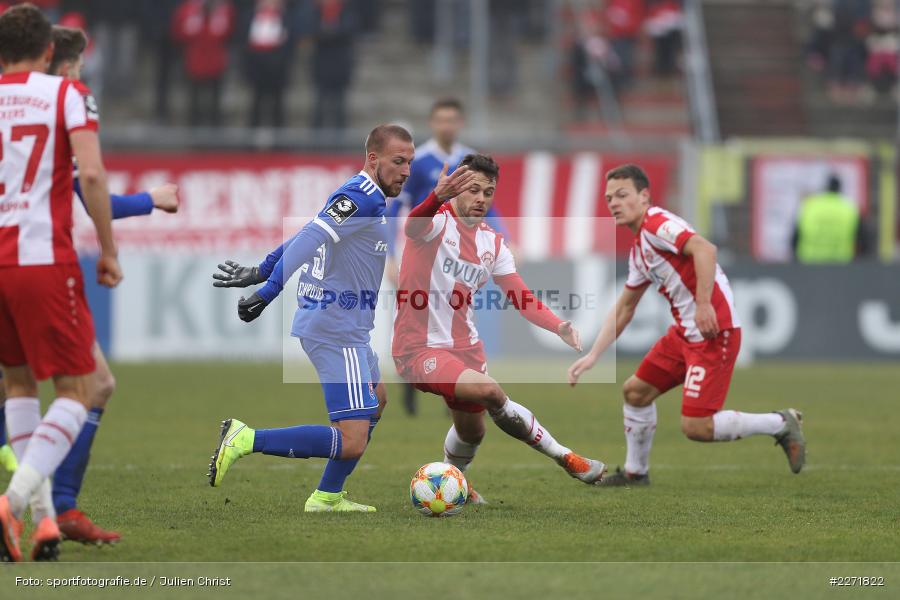 Felix Schroeter, Robert Herrmann, FLYERALARM Arena, Wuerzburg, 25.01.2020, DFB, sport, action, Fussball, 3. Liga, SpVgg Unterhaching, FC Wuerzburger Kickers - Bild-ID: 2271822