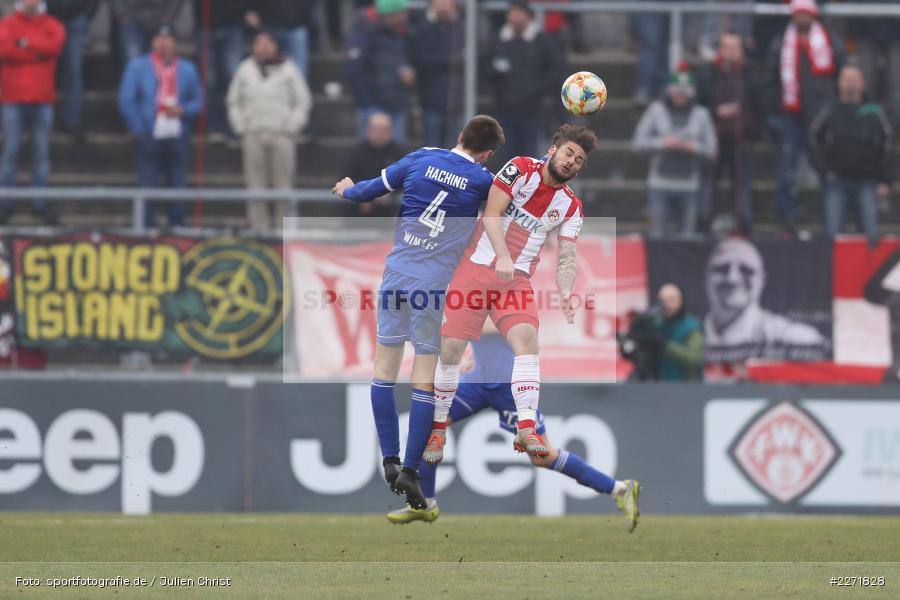 Alexander Winkler, Dominic Baumann, FLYERALARM Arena, Wuerzburg, 25.01.2020, DFB, sport, action, Fussball, 3. Liga, SpVgg Unterhaching, FC Wuerzburger Kickers - Bild-ID: 2271828