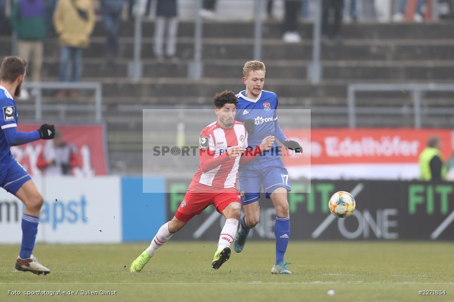 Jannik Bandowski, Fabio Kaufmann, FLYERALARM Arena, Wuerzburg, 25.01.2020, DFB, sport, action, Fussball, 3. Liga, SpVgg Unterhaching, FC Wuerzburger Kickers - Bild-ID: 2271834