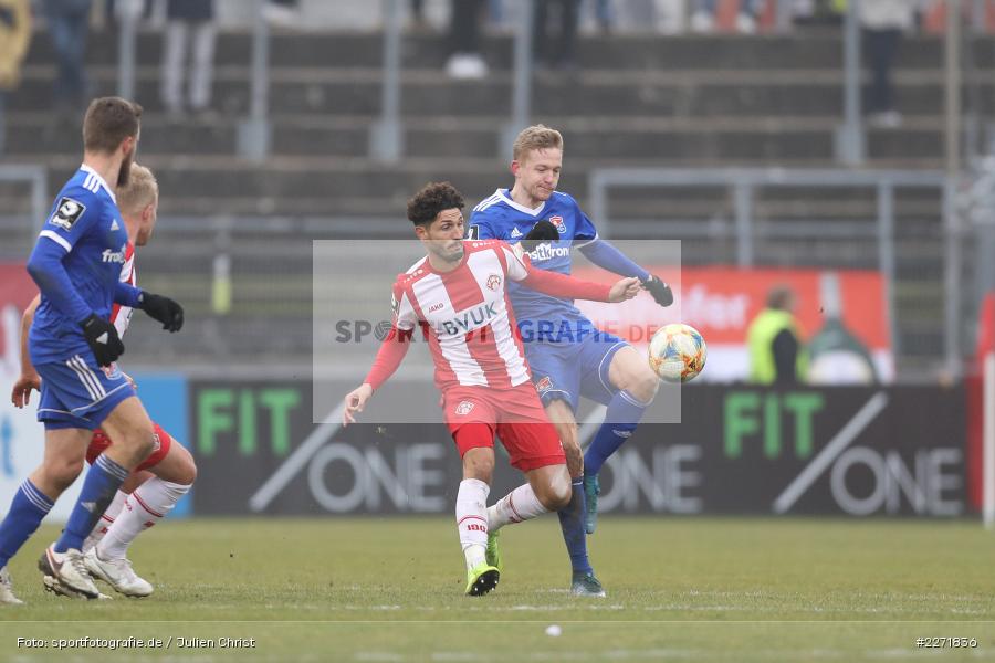 Jannik Bandowski, Fabio Kaufmann, FLYERALARM Arena, Wuerzburg, 25.01.2020, DFB, sport, action, Fussball, 3. Liga, SpVgg Unterhaching, FC Wuerzburger Kickers - Bild-ID: 2271836