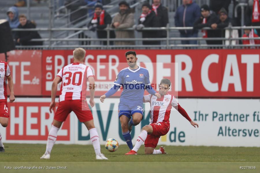 Moritz Heinrich, Dominik Meisel, FLYERALARM Arena, Wuerzburg, 25.01.2020, DFB, sport, action, Fussball, 3. Liga, SpVgg Unterhaching, FC Wuerzburger Kickers - Bild-ID: 2271838