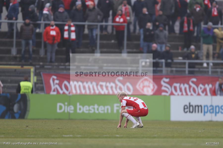 Enttäuschung, am Boden, Simon Rhein, FLYERALARM Arena, Wuerzburg, 25.01.2020, DFB, sport, action, Fussball, 3. Liga, SpVgg Unterhaching, FC Wuerzburger Kickers - Bild-ID: 2271843