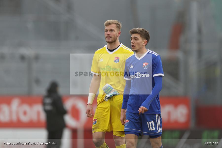 Nico Mantl, Lucas Hufnagel, FLYERALARM Arena, Wuerzburg, 25.01.2020, DFB, sport, action, Fussball, 3. Liga, SpVgg Unterhaching, FC Wuerzburger Kickers - Bild-ID: 2271848