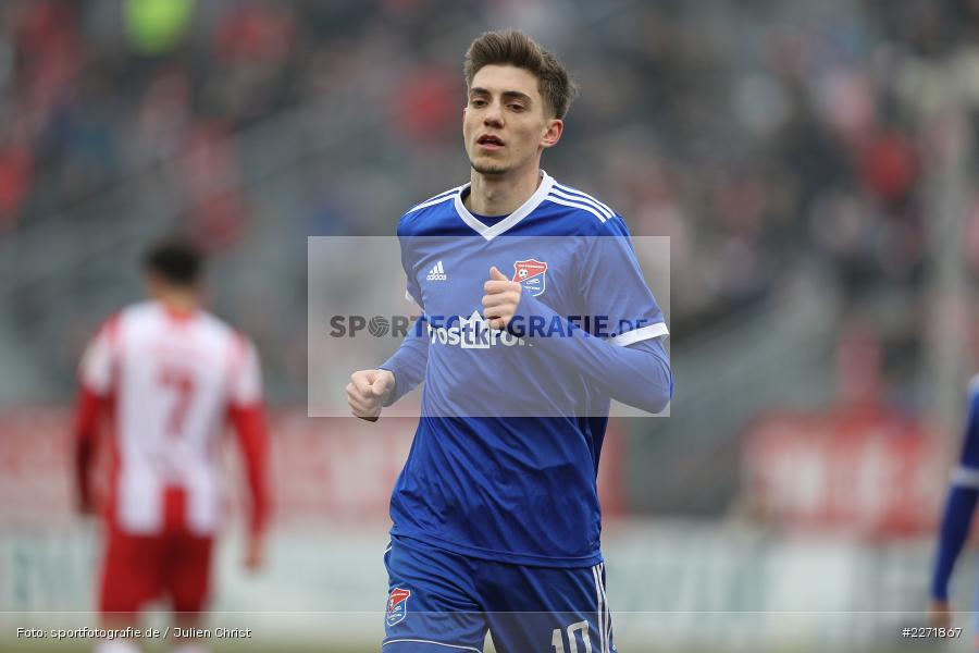 Lucas Hufnagel, FLYERALARM Arena, Wuerzburg, 25.01.2020, DFB, sport, action, Fussball, 3. Liga, SpVgg Unterhaching, FC Wuerzburger Kickers - Bild-ID: 2271867