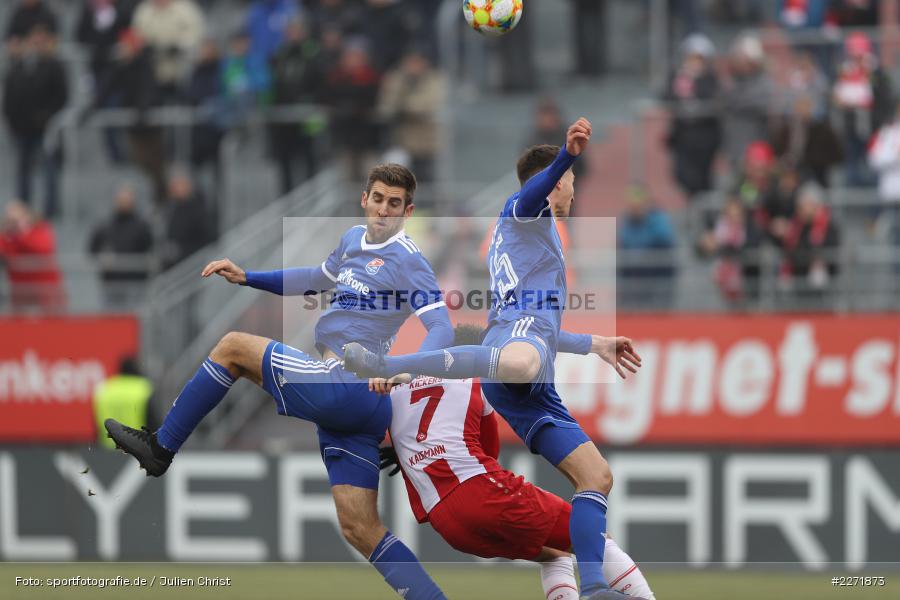 Christoph Greger, Alexander Winkler, Fabio Kaufmann, FLYERALARM Arena, Wuerzburg, 25.01.2020, DFB, sport, action, Fussball, 3. Liga, SpVgg Unterhaching, FC Wuerzburger Kickers - Bild-ID: 2271873