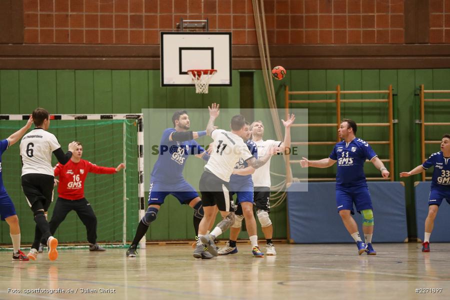 Philipp Schleicher, Christian Gündling, Daniel Born, Bezirksliga Staffel Nord Männer, 26.01.2020, Handball, HSV Thüngersheim, TSV Karlstadt - Bild-ID: 2271897