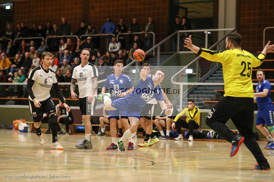Felix Fuchs, Adrian Chidovet, Bezirksliga Staffel Nord Männer, 26.01.2020, Handball, HSV Thüngersheim, TSV Karlstadt - Bild-ID: 2271910