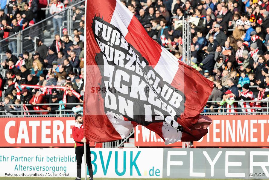 FWK Fahne 1907, Soccer, Fussball, DFB, Würzburg, FLYERALARM Arena, 09.02.2020, 3. Liga, FC Ingolstadt 04, FC Würzburger Kickers - Bild-ID: 2272515