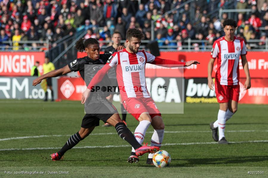 Daniel Hägele, Caniggia Ginola Elva, Soccer, Fussball, DFB, Würzburg, FLYERALARM Arena, 09.02.2020, 3. Liga, FC Ingolstadt 04, FC Würzburger Kickers - Bild-ID: 2272531