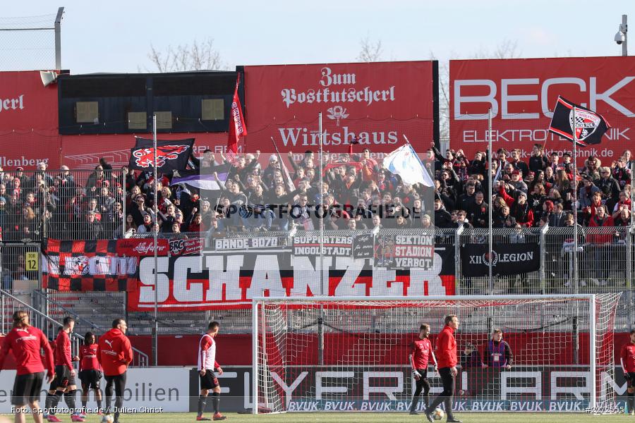 Schanzer Fans, Soccer, Fussball, DFB, Würzburg, FLYERALARM Arena, 09.02.2020, 3. Liga, FC Ingolstadt 04, FC Würzburger Kickers - Bild-ID: 2272555