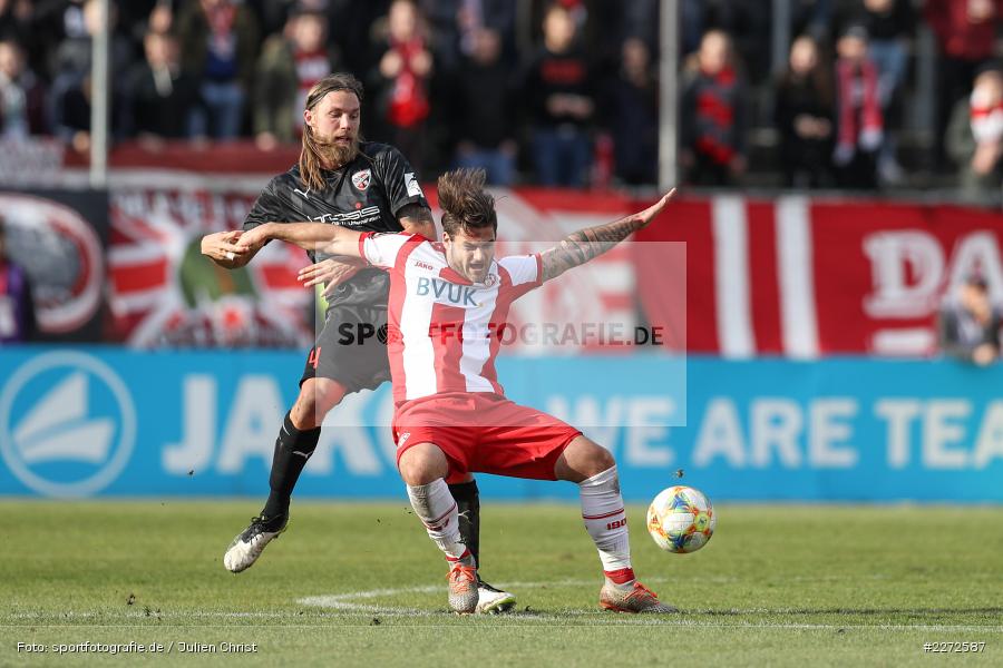 Björn Paulsen, Dominic Baumann, Soccer, Fussball, DFB, Würzburg, FLYERALARM Arena, 09.02.2020, 3. Liga, FC Ingolstadt 04, FC Würzburger Kickers - Bild-ID: 2272587