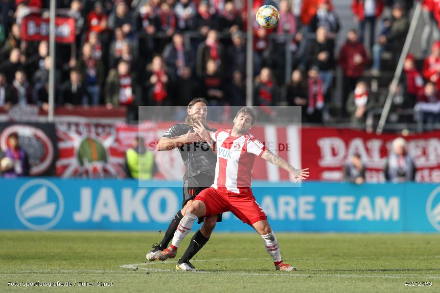 Björn Paulsen, Dominic Baumann, Soccer, Fussball, DFB, Würzburg, FLYERALARM Arena, 09.02.2020, 3. Liga, FC Ingolstadt 04, FC Würzburger Kickers - Bild-ID: 2272590