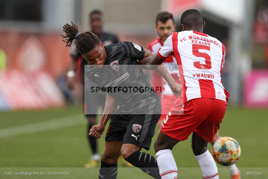 Leroy Kwadwo, Caniggia Ginola Elva, Soccer, Fussball, DFB, Würzburg, FLYERALARM Arena, 09.02.2020, 3. Liga, FC Ingolstadt 04, FC Würzburger Kickers - Bild-ID: 2272612
