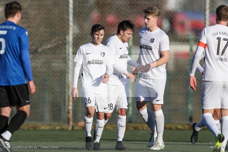 Andreas Rösch, Paul Karle, Henrik Ruppert, Bayernliga Nord, 15.02.2020, Landesfreundschaftsspiele, TSV Karlburg, Würzburger FV - Bild-ID: 2272779
