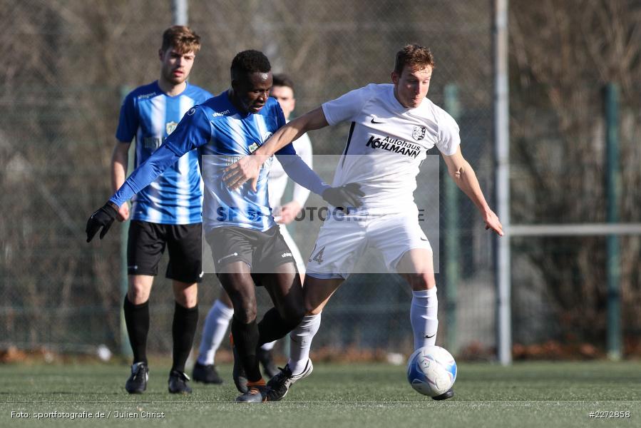 Mamadou Bah, Sebastian Fries, Bayernliga Nord, 15.02.2020, Landesfreundschaftsspiele, TSV Karlburg, Würzburger FV - Bild-ID: 2272858