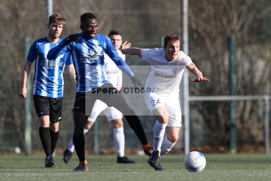 Mamadou Bah, Sebastian Fries, Bayernliga Nord, 15.02.2020, Landesfreundschaftsspiele, TSV Karlburg, Würzburger FV - Bild-ID: 2272859