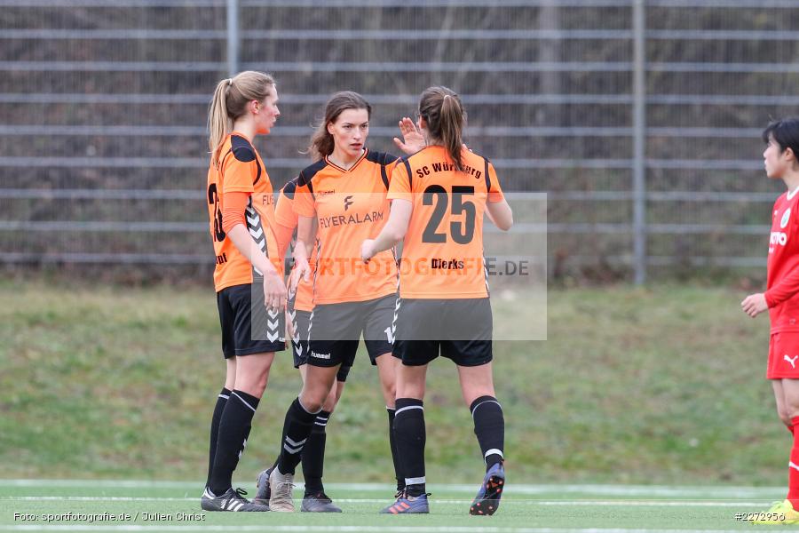 Merle Dierks, Maike Schopf, Medina Desic, Heuchelhof Sportpark, 16.02.2020, Regionalfreundschaftsspiele, 1. FFC Frankfurt II, Sportclub Würzburg - Bild-ID: 2272956