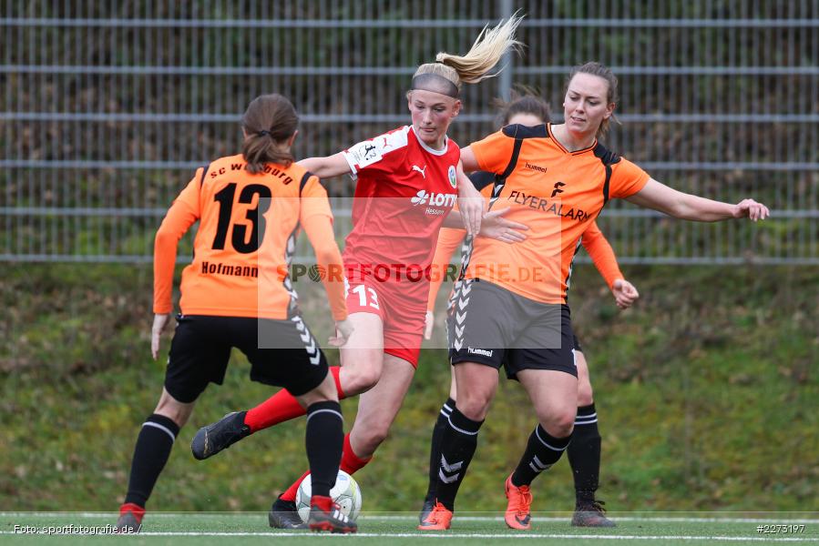 Regionalliga-Süd Frauen, 2. Frauen-Bundesliga, 16.02.2020, Sportpark Heuchelhof, Regionalfreundschaftsspiele, 1. FFC Frankfurt II, Sportclub Wuerzburg - Bild-ID: 2273197