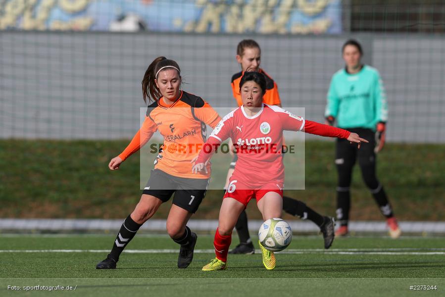 Regionalliga-Süd Frauen, 2. Frauen-Bundesliga, 16.02.2020, Sportpark Heuchelhof, Regionalfreundschaftsspiele, 1. FFC Frankfurt II, Sportclub Wuerzburg - Bild-ID: 2273244