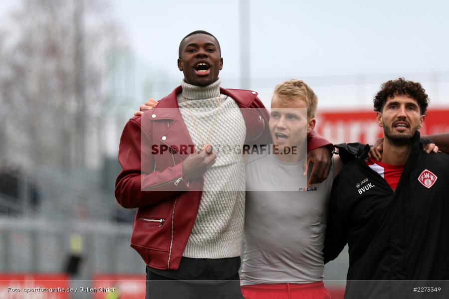 Fabio Kaufmann, Simon Rhein, Leroy Kwadwo, FLYERALARM Arena, 22.02.2020, 3. Liga, Eintracht Braunschweig, FC Würzburger Kickers - Bild-ID: 2273349