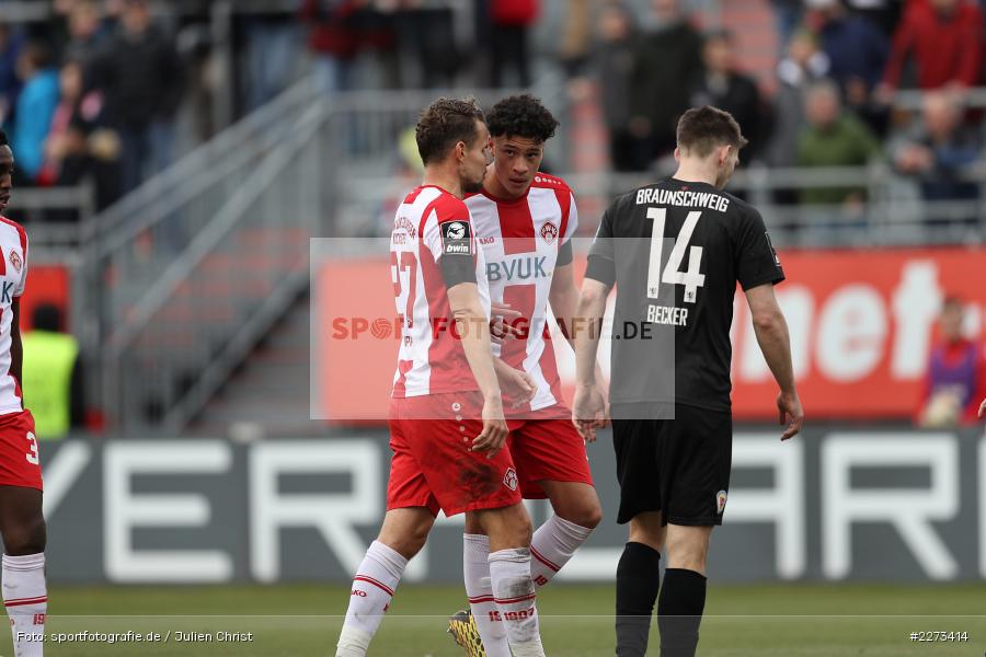Jonas David, Sebastian Schuppan, FLYERALARM Arena, 22.02.2020, 3. Liga, Eintracht Braunschweig, FC Würzburger Kickers - Bild-ID: 2273414