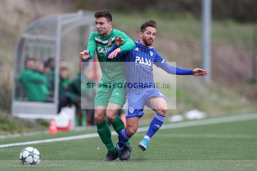 Silas Tom Zehnder, Max Hillenbrand, TSV Abtswind, SV Viktoria Aschaffenburg, 29.02.2020 - Bild-ID: 2273599