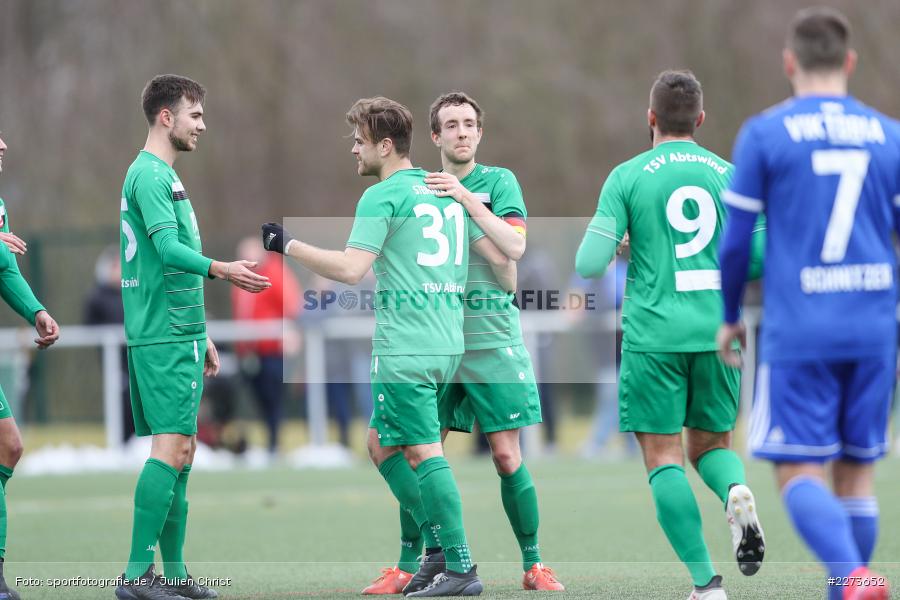 Christian Steinmetz, Max Wolf, Adrian Dußler, TSV Abtswind, SV Viktoria Aschaffenburg, 29.02.2020 - Bild-ID: 2273652