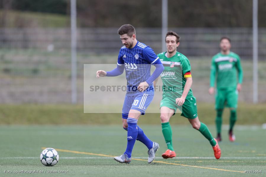 Adrian Dußler, Benjamin Baier, TSV Abtswind, SV Viktoria Aschaffenburg, 29.02.2020 - Bild-ID: 2273654
