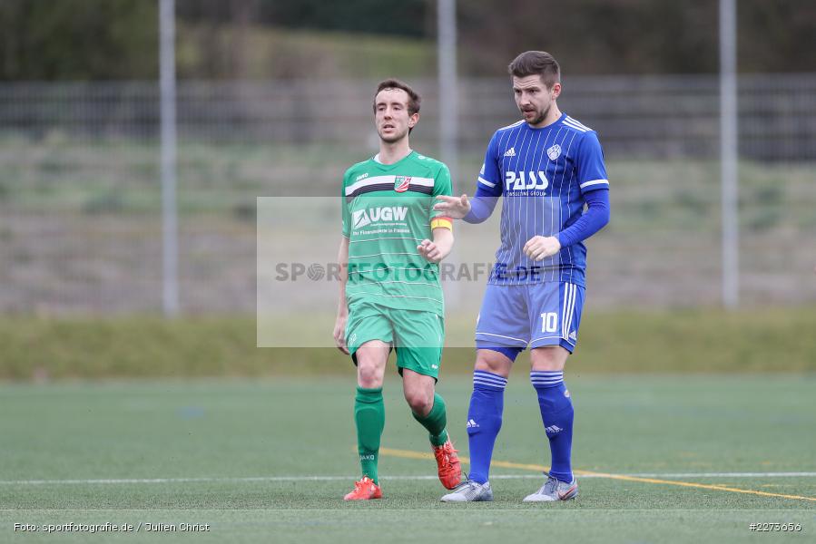 Benjamin Baier, Adrian Dußler, TSV Abtswind, SV Viktoria Aschaffenburg, 29.02.2020 - Bild-ID: 2273656