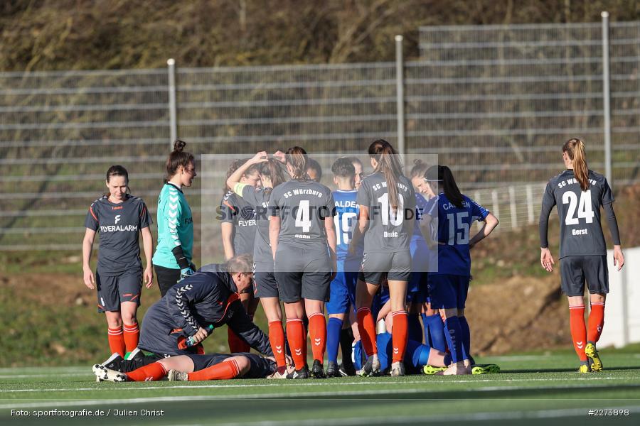Jacqueline Baumgärtel, Josefin Hoffer, Verletzung, Heuchelhof Sportpark, 01.03.2020, Frauen Regionalliga Süd, TSV Jahn Calden, Sportclub Würzburg - Bild-ID: 2273898