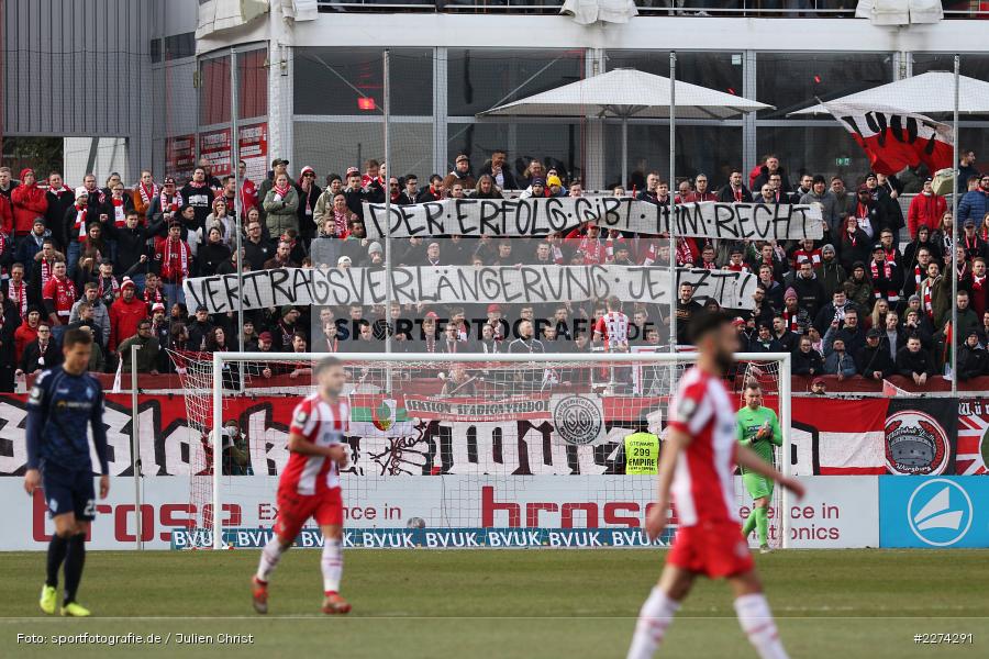 Vertragsverlaengerung, Transparent, FLYERALARM Arena, Würzburg, 07.03.2020, DFB, sport, action, Fussball, 3. Liga, SV Waldhof Mannheim, FC Würzburger Kickers - Bild-ID: 2274291 Vertragsverlaengerung, Transparent, FLYERALARM Arena, Würzburg, 07.03.2020, DFB, sport, action, Fussball, 3. Liga, SV Waldhof Mannheim, FC Würzburger Kickers - Bild-ID: 2274291