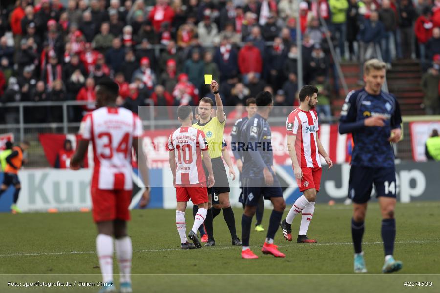 Albion Vrenezi, Patrick Schwengers, FLYERALARM Arena, Würzburg, 07.03.2020, DFB, sport, action, Fussball, 3. Liga, SV Waldhof Mannheim, FC Würzburger Kickers - Bild-ID: 2274300