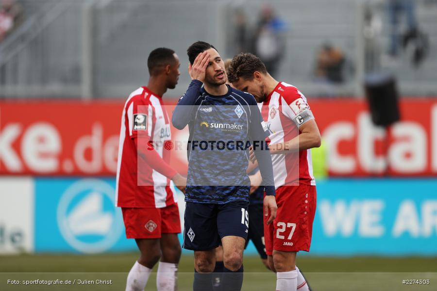 Mounir Bouziane, FLYERALARM Arena, Würzburg, 07.03.2020, DFB, sport, action, Fussball, 3. Liga, SV Waldhof Mannheim, FC Würzburger Kickers - Bild-ID: 2274303