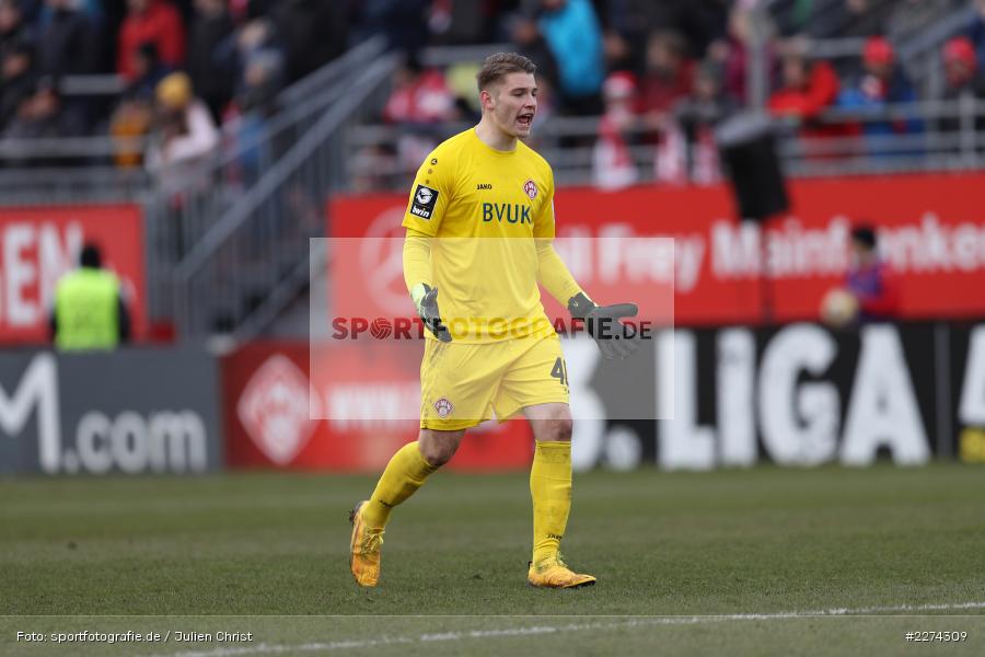 Vincent Mueller, FLYERALARM Arena, Würzburg, 07.03.2020, DFB, sport, action, Fussball, 3. Liga, SV Waldhof Mannheim, FC Würzburger Kickers - Bild-ID: 2274309