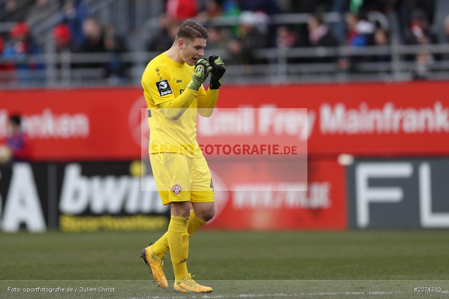Vincent Mueller, FLYERALARM Arena, Würzburg, 07.03.2020, DFB, sport, action, Fussball, 3. Liga, SV Waldhof Mannheim, FC Würzburger Kickers - Bild-ID: 2274310