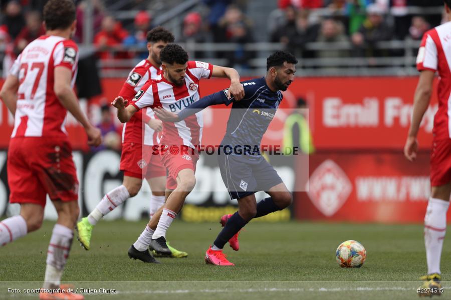 Mohamed Gouaida, Dave Gnaase, FLYERALARM Arena, Würzburg, 07.03.2020, DFB, sport, action, Fussball, 3. Liga, SV Waldhof Mannheim, FC Würzburger Kickers - Bild-ID: 2274315 Mohamed Gouaida, Dave Gnaase, FLYERALARM Arena, Würzburg, 07.03.2020, DFB, sport, action, Fussball, 3. Liga, SV Waldhof Mannheim, FC Würzburger Kickers - Bild-ID: 2274315