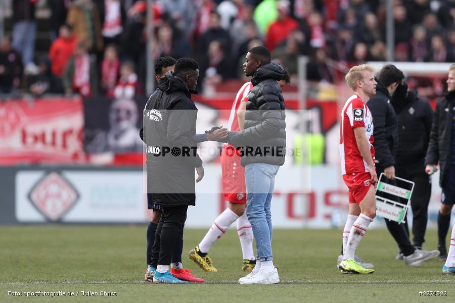 Frank Ronstadt, Leroy Kwadwo, FLYERALARM Arena, Würzburg, 07.03.2020, DFB, sport, action, Fussball, 3. Liga, SV Waldhof Mannheim, FC Würzburger Kickers - Bild-ID: 2274322