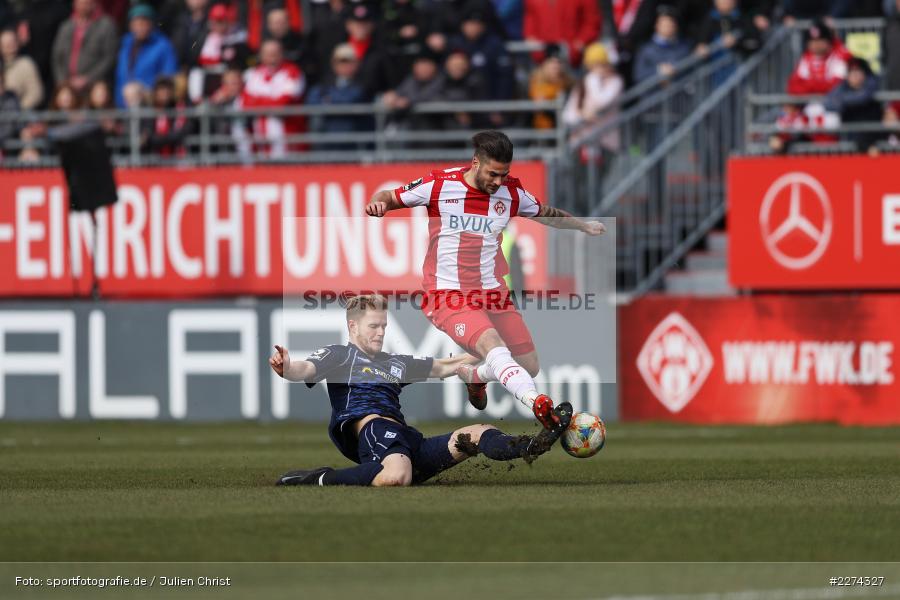 Marcel Seegert, Dominic Baumann, FLYERALARM Arena, Würzburg, 07.03.2020, DFB, sport, action, Fussball, 3. Liga, SV Waldhof Mannheim, FC Würzburger Kickers - Bild-ID: 2274327 Marcel Seegert, Dominic Baumann, FLYERALARM Arena, Würzburg, 07.03.2020, DFB, sport, action, Fussball, 3. Liga, SV Waldhof Mannheim, FC Würzburger Kickers - Bild-ID: 2274327