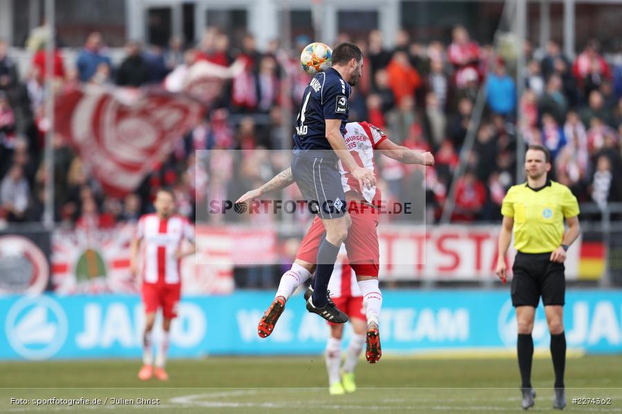 Kevin Conrad, Dominic Baumann, FLYERALARM Arena, Würzburg, 07.03.2020, DFB, sport, action, Fussball, 3. Liga, SV Waldhof Mannheim, FC Würzburger Kickers - Bild-ID: 2274362