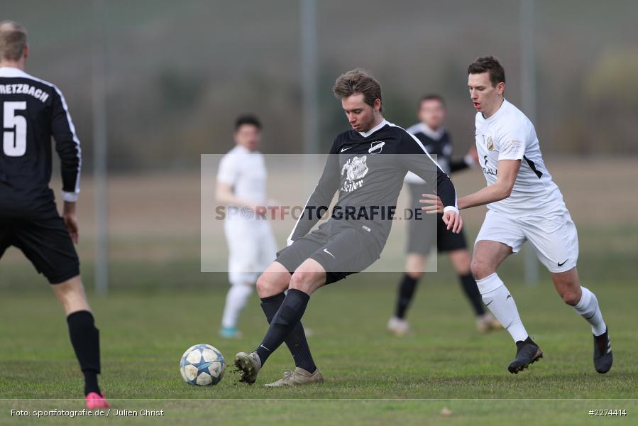 Matej Buketa, Sebastian Leisgang, Sportgelände, Retzbach, 08.03.2020, Fussball, Bezirksliga West, 1. FC Südring, TSV Retzbach - Bild-ID: 2274414